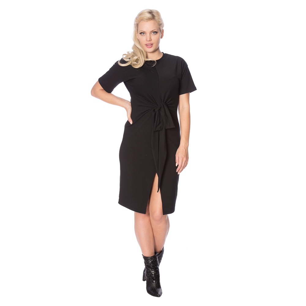 Dancing Days - TIE FRONT DRES Bleistift kleid - Schwarz